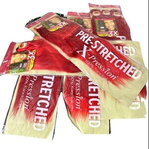 Outre Xpression 3x Ultra Braid Hair 52 Inches Red Color 130S - 5 Packs Kanekalon